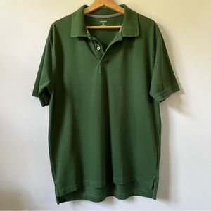 St. John’s Bay Heritage Polo, Classic, Dark Green, Size L